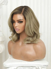 Ash Beige Blond Layered Bob Wig