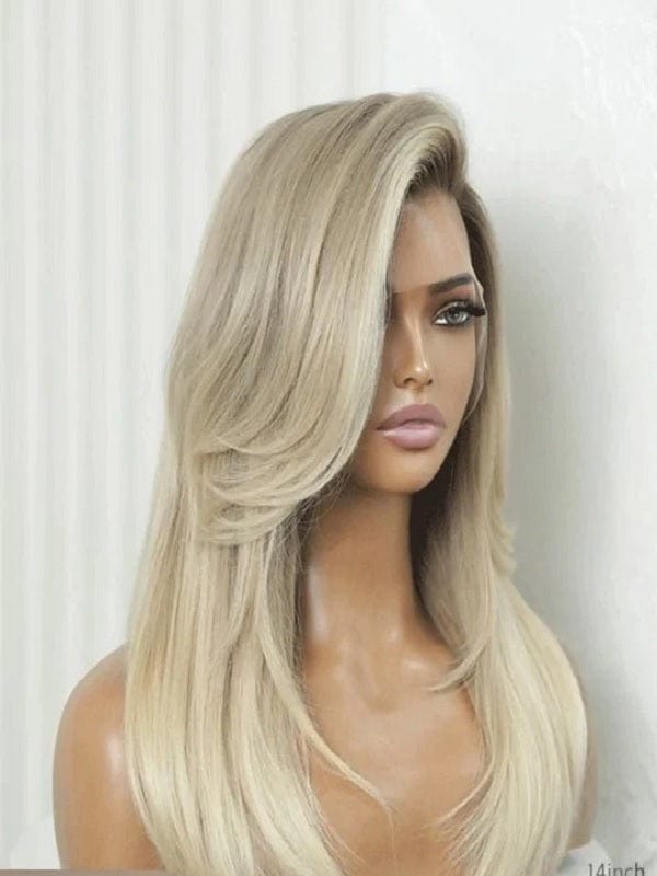 Warm Blond Face Framing Layers Wig Model New Jersey Medical Wigs Femperial Medical Wigs Femperial
