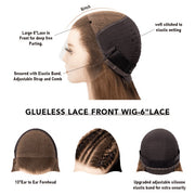 Coffee Brown Highlighted Shoulder Length Bob Wig