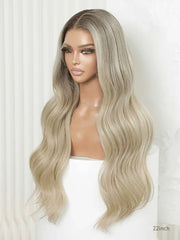 Cool Blond Tone Long Balayage Wig Model Atlanta