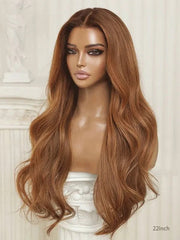 Copper Hair Face Framing Wig Model Lindsay Lohan