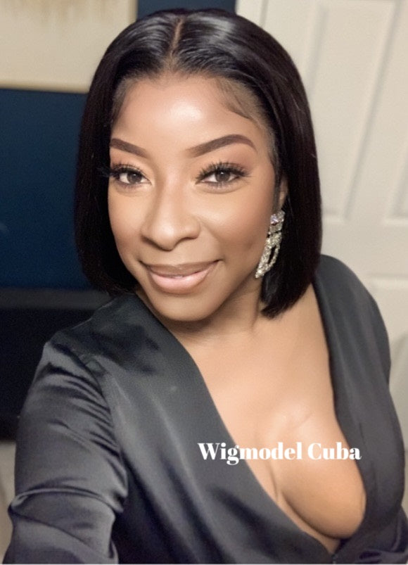 Wig Model Cuba - Medical Wigs Femperial - woman wears affordable lace front brown bog wig