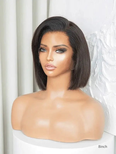 Natural Black Bob Wig Model Vegas