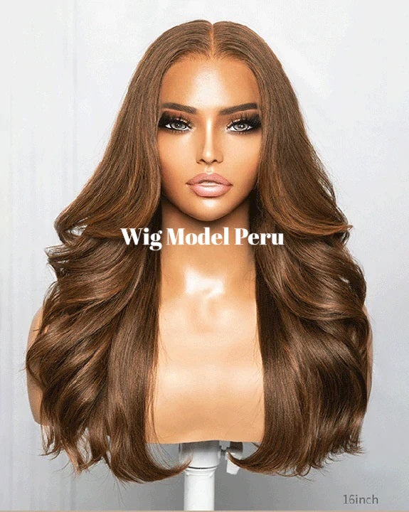 Wig Model Peru - Medical Wigs Femperial - Affordable Lace Front Nut Balayage Wig