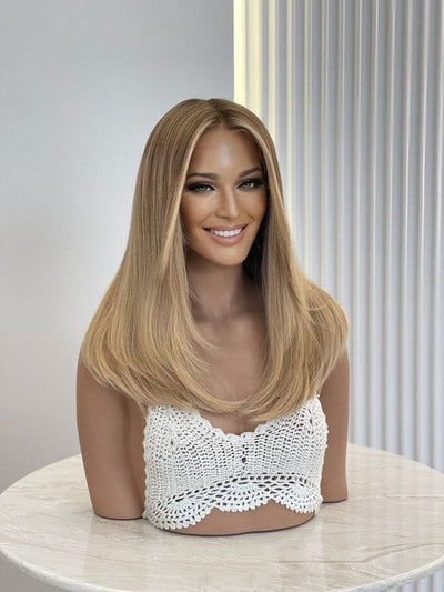 Femperial Medical Wigs Pre Layered Cut Warm Blond Hair Wig 2464