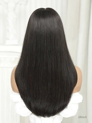 Sleek Straight Natural Black Wig Model Kim K