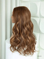 Wavy Caramel Brown Wig Model Alabama