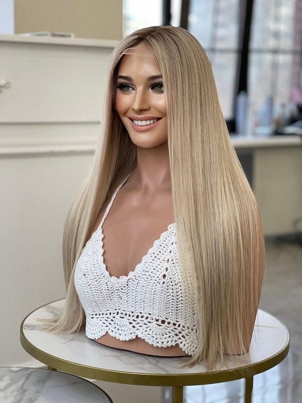 Natural Long Blonde Human Hair Wig For Hair Loss | Medical Grade display picture 3