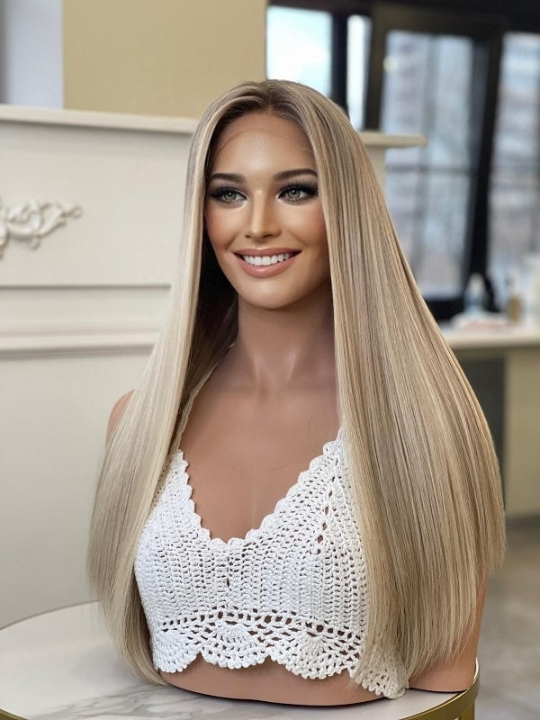 Wigs 2412 Cool Tone - Medical Wigs Femperial - Super Long Cold Blond Balayage Wig