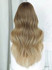 Honey Blond Ombre Warm Color Tone Wig Model Miami